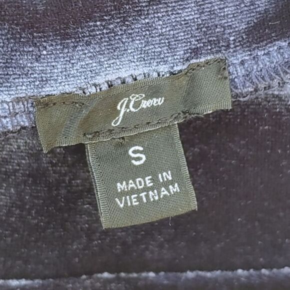 J.Crew Blue Velvet Mock Neck Tank Top Sleeveless Shell Shirt Top Womens Small - Picture 6 of 10